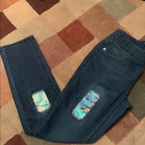 Girls Sequence Jeggings